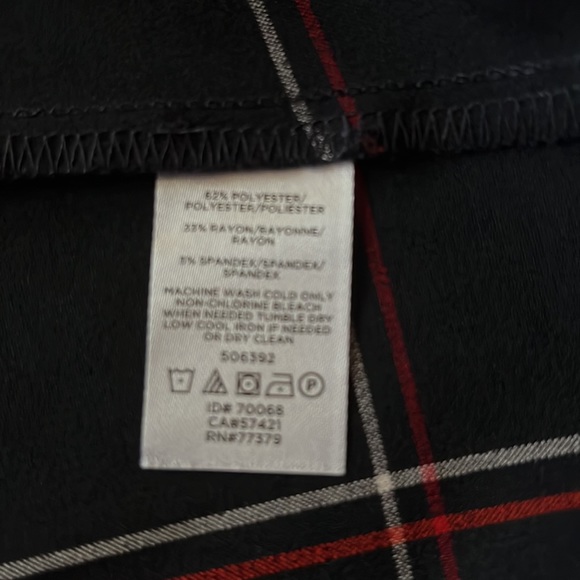 Ann Taylor Plaid Twist Waist Blouse Top Size:6 - Picture 13 of 13